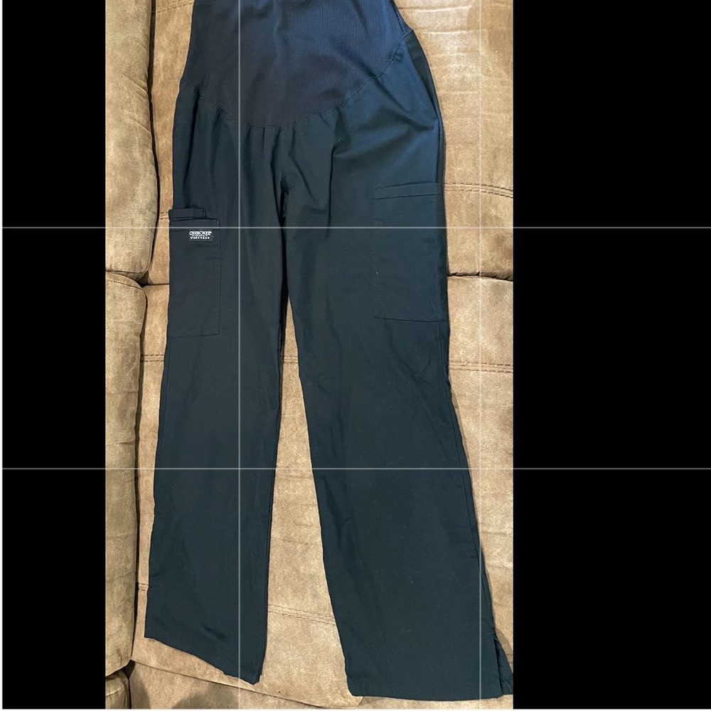 Black maternity scrub pants